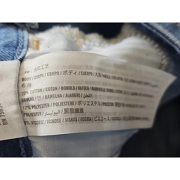 HOLLISTER HIGH-RISE‎ MEDIUM WASH PATCHWORK VINTAGE FLARE JEANS Size 00 - Picture 7 of 12